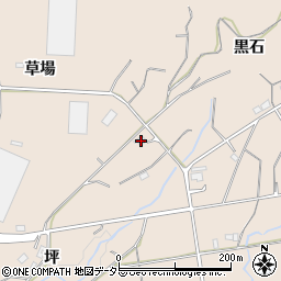 愛知県新城市黒田（草場）周辺の地図