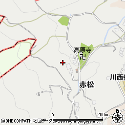 兵庫県川西市赤松清水谷周辺の地図