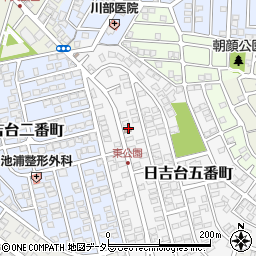 高槻日吉台郵便局周辺の地図