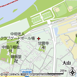 愛知県西尾市中畑町宮東周辺の地図