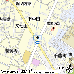 愛知県西尾市上町（林）周辺の地図