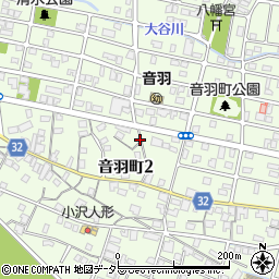 静岡県藤枝市音羽町2丁目周辺の地図