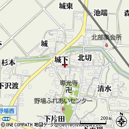 愛知県額田郡幸田町野場城下4周辺の地図