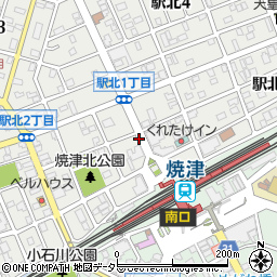 リパーク焼津駅前駐車場周辺の地図