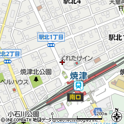 焼津駅前眼科周辺の地図