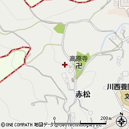 兵庫県川西市赤松74周辺の地図