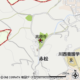 兵庫県川西市赤松98周辺の地図