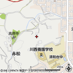 兵庫県川西市赤松121周辺の地図