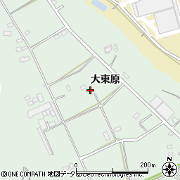 愛知県豊川市上長山町（大東原）周辺の地図