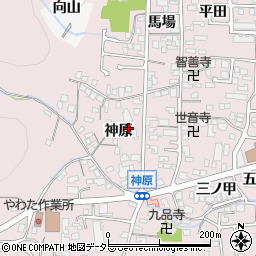 京都府八幡市八幡神原周辺の地図