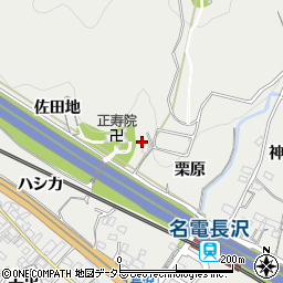 愛知県豊川市長沢町佐田地周辺の地図