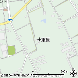 愛知県豊川市上長山町東原周辺の地図