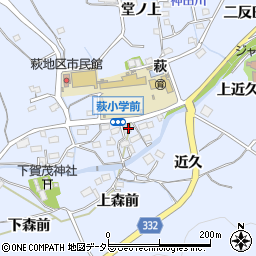 愛知県豊川市萩町岩田周辺の地図