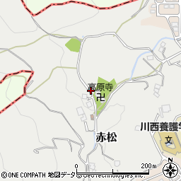 兵庫県川西市赤松周辺の地図