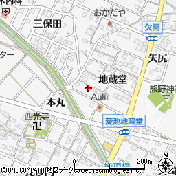 愛知県額田郡幸田町菱池地蔵堂34-1周辺の地図