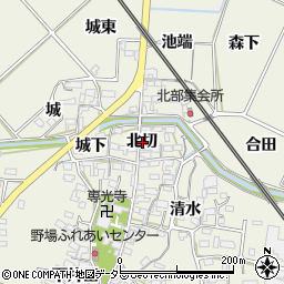 愛知県額田郡幸田町野場北切周辺の地図