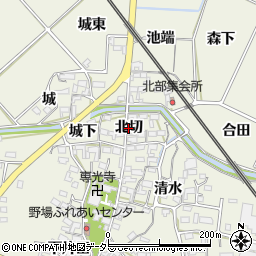 愛知県幸田町（額田郡）野場（北切）周辺の地図
