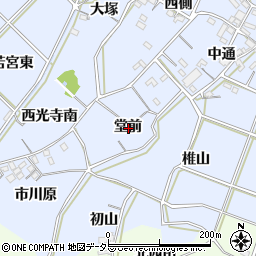 愛知県西尾市小間町堂前周辺の地図
