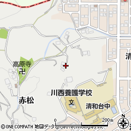 兵庫県川西市赤松畑周辺の地図