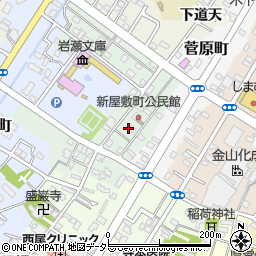 愛知県西尾市新屋敷町周辺の地図