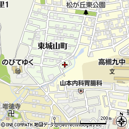 大阪府高槻市東城山町5周辺の地図