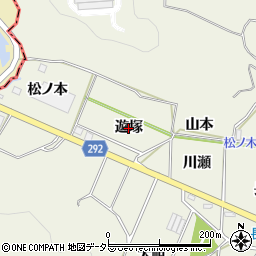愛知県幸田町（額田郡）野場（遊塚）周辺の地図