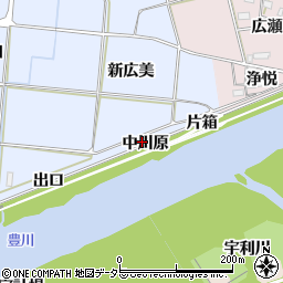 愛知県新城市川田中川原周辺の地図