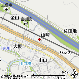 愛知県豊川市長沢町山崎周辺の地図
