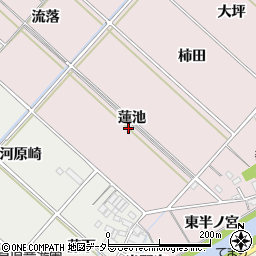 愛知県西尾市上永良町蓮池周辺の地図