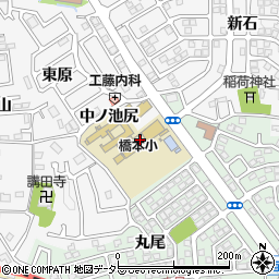 京都府八幡市橋本中ノ池尻周辺の地図