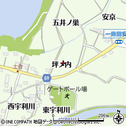 愛知県新城市一鍬田坪ノ内周辺の地図