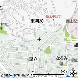 京都府八幡市西山足立5周辺の地図