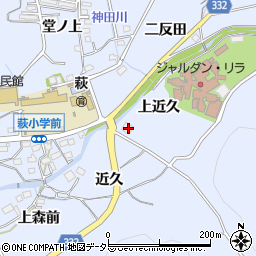 愛知県豊川市萩町上近久周辺の地図