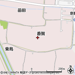 京都府八幡市八幡番賀周辺の地図