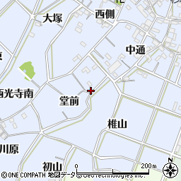 愛知県西尾市小間町堂前13周辺の地図