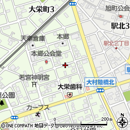 静岡県焼津市大栄町周辺の地図