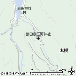 猿田彦三河神社周辺の地図