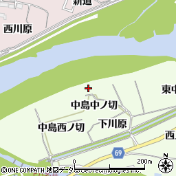 愛知県新城市一鍬田中島中ノ切周辺の地図