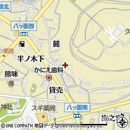 愛知県西尾市八ツ面町麓周辺の地図