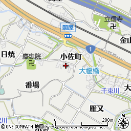 愛知県豊川市長沢町小佐町36周辺の地図