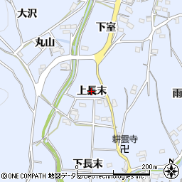 愛知県豊川市萩町上長末周辺の地図