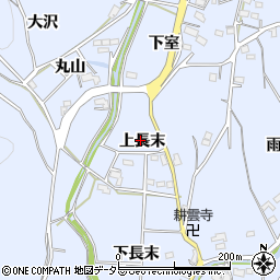 愛知県豊川市萩町（上長末）周辺の地図