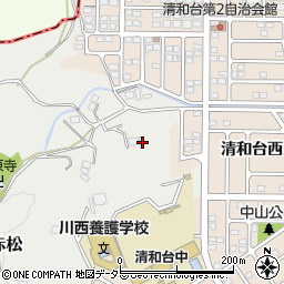 兵庫県川西市赤松15周辺の地図