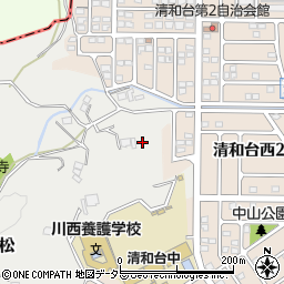 兵庫県川西市赤松（北原）周辺の地図