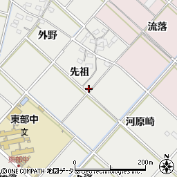 愛知県西尾市下永良町周辺の地図