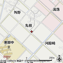 愛知県西尾市下永良町周辺の地図