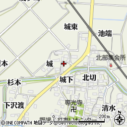 愛知県額田郡幸田町野場城6周辺の地図