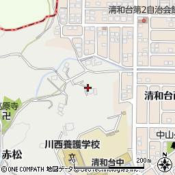 兵庫県川西市赤松14周辺の地図