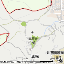 兵庫県川西市赤松北谷周辺の地図