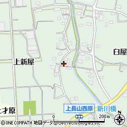 愛知県豊川市上長山町上新屋39周辺の地図